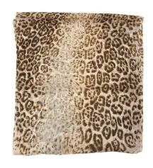 NWT Dennis Basso Brown & Tan Leopard Animal Print Lightweight Chiffon Scarf
