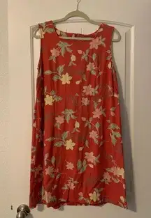 Tahiti Reef Club Vintage Hawaiian Dress.  Size: XL. Coral color.