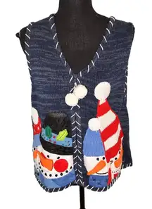 Carolina Colours Christmas Snowman Sweater Vest – Holiday Cheer