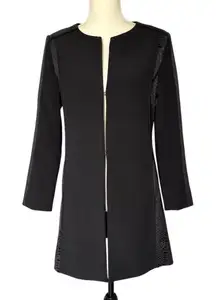 Lucy Paris Black Long Jacket 3/4 Sleeve Casual Formal