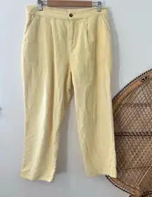 urban outfitters pale yellow corduroy trouser pants size large