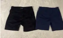 sweaty betty bundle lot of 2 power biker shorts us 8 Pockets Black Navy Camo