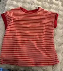 Shein red and pink striped cute top!