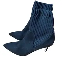 ZARA  black knit sock ankle booties in size 40.