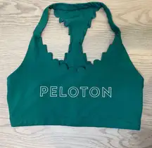 Peloton Scalloped Sports Bra emerald green Size S