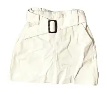 Zara‎ mini skirt corduroy belted paper bag waist small