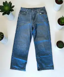 WILD FABLE Medium Wash Wide Leg Crop Jeans Size 10