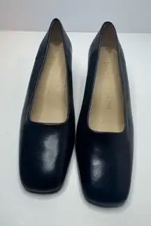 Enzo Angiolini Navy Blue Leather Pumps Size 6M