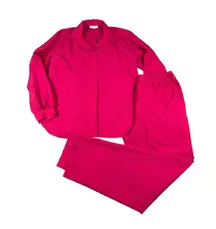 Vintage 80 Marshall-Rousso Pajama Set Womens Medium Pink Made USA Loungewear Y2K