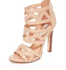 🆕‎ Rachel Zoe Women's Senegal Caged Heel Sandals in Cream Size 8.5
