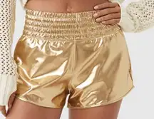 Gold Metallic Shorts