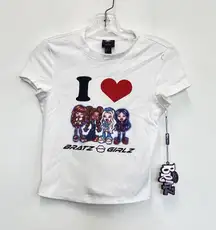 Forever 21 BRATZ Women's Juniors Graphic On T-Shirt‎ Short Sleeves Top Tee -S