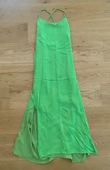 Something Navy - Silky Essential Slip Dress in Green