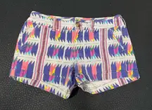 American Eagle outfitters Aztec tribal‎ size 4 midi twill shorts