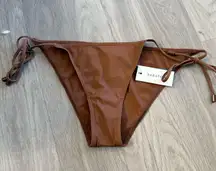 Babaton String Bikini Bottoms – Epicurean Brown – Size M – NWT