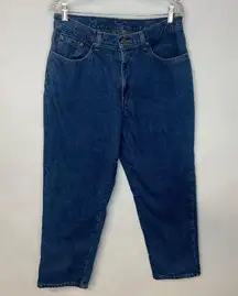 LL Bean Fleece Lined Jeans Sz 14P  Double L