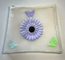 - Vintage floral & butterfly mesh travel bag