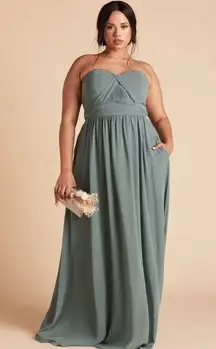 Birdy Grey  Grace Convertible Chiffon Dress In Sea Glass