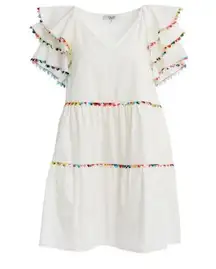 CROSBY by Mollie Burch Crosby Lydia Dress Poplin Cotton White Size Small