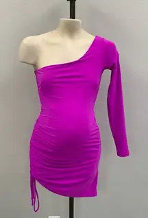 Bump Suit One-Shoulder Pink Maternity Dress.  Size Small