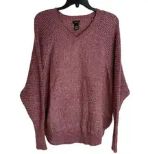 Rue 21  Women's Pullover V-Neck Long Raglan Batwing Sleeve Sweater Size S