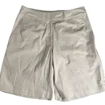 NIKE GOLF Women's Beige Flat Front Performance Shorts Size 4 Nike Fit Dry
