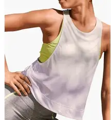 FP Movement Free People Rise & Run Sports Bra Tank White/Green Large (12/14) NWT