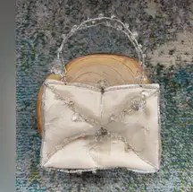 Vintage Y2K Eyeful beaded floral bridal wedding purse