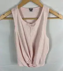 Aerie Twist Bottom Pink Knit Tank Size Small
