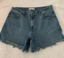 Women’s 12 / 31 ABERCROMBIE High Rise Medium Wash Denim The Dad Shorts