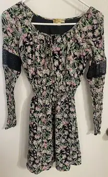 Princess Vera Wang Dress Womens Size XS Floral & Lace Lined Elastic Waist (g)