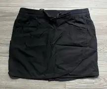 Eddie Bauer Black Active Short Drawstring Elastic Waist Tennis Running Skort M
