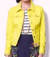 PILCRO AND THE LETTERPRESS Women's yellow denim jacket.‎ Size LargeP