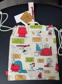 Peanuts Snoopy Charlie Brown Drawstring Pouch Bag