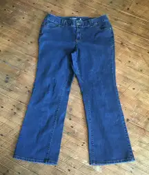 Lane Bryant 16P slim boot genius fit dark wash jeans