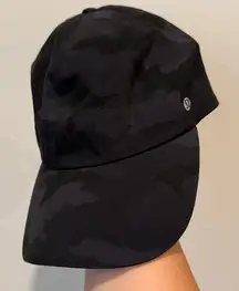 Lululemon athletica Fast and Free Running Hat Black Gray Camo One Size