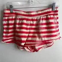Victoria's Secret Red & White Striped Sleep Shorts