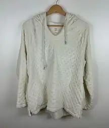 Dylan Womens Polka Dots Faux Fur Pullover in White Sz M | Comfy Cozy Casual Soft