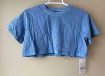 Halara Super Cropped Blue T-Shirt Size Large