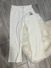 Baby Phat White Track Pants with Logo