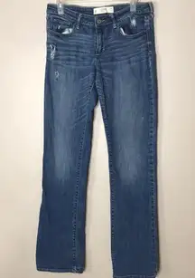 Abercrombie and Fitch medium wash boot cut denim jeans size 6 long