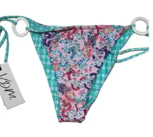 VDM The Label Ziggy Reversible Bottom Pink Dragon to Blue‎ Check Medium New