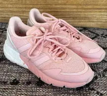 Adidas ZX 1K Boost Women's Size 6‎ Peach Pink Hi‑Tail H6903R Running Shoes