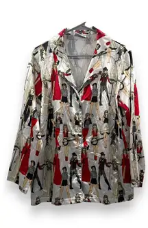 Taylor Swift RED (Taylor's Version) Eras Tour‎ Graphic Satiny Pajamas Set Sz XS