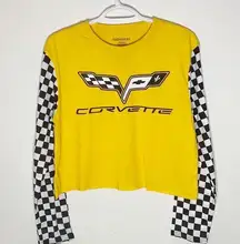 Chemistry Forever 21 Corvette yellow cropped long sleeve top size S