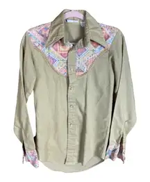 Vintage Manchester California shirt western button up cowgirl boho size‎ small