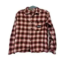 Playboy for PacSun red and black plaid flannel shirt S