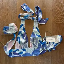 Cotton Candy Blue and Purple Satin Halter