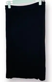 Cyrus Knit Faux Wrap Pencil Skirt Mini Black S