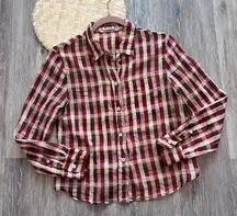 Miu miu plaid button down shirt